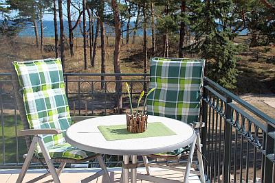 Balkon mit Meerblick der Ferienwohnung Morgensonne Foto Balkon mit Meerblick der Ferienwohnung Morgensonne